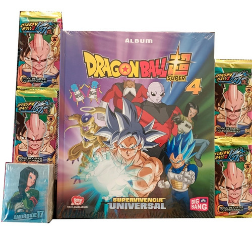 Álbum Dragon Ball Super 4 A Pegar. Tapa Dura. + Cartas Kai