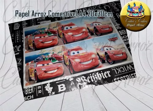 Carros Cars Disney M02 - Papel De Arroz Para Bolo Comestível