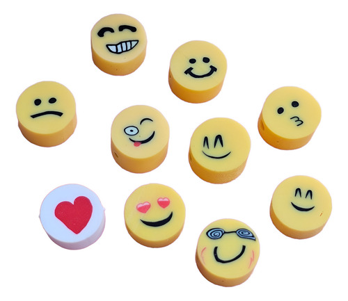 Fimo Pasantes Mix Emojis Surtidos Bijou X 1000 Unidades Diámetro 1 Cm Largo 1 Cm