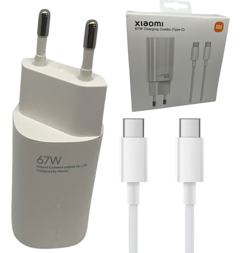 Carregador Xiaomi 67w Gan Charger Turbo Poco X3 X4 X5 X6 Pro