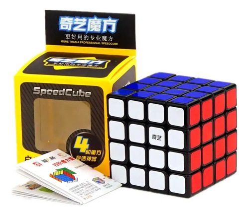 Cubo Magic Cube Speed Fondo Negro 4×4 Tradicional Fidget 