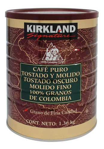 Café Molido Y Tostado Colombiano 1.36 Kg Kirkland Signature