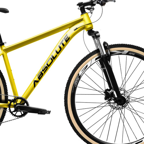 Bike Aro 29 Absolute Nero 5 12v Shimano Deore F. Hidráulico Cor Amarelo