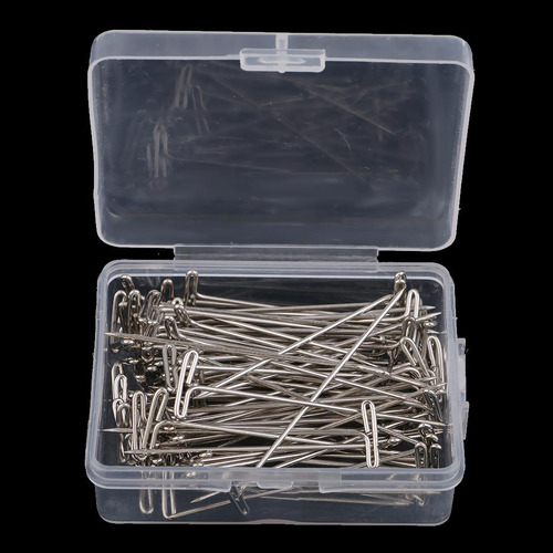 2 T-pins De Metal Para Peluca 50 Mm