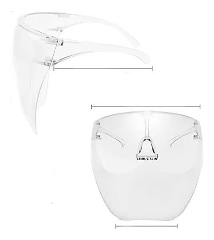 Imagen 2 de 7 de 10 Careta Facial Policarbonato Lentes Infantil Niño