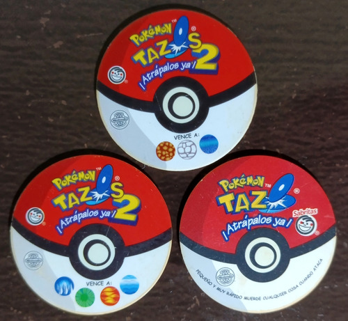 3 Tazos De Pokemón Originales A Elegir Los Que Te Falten (: (Usado)