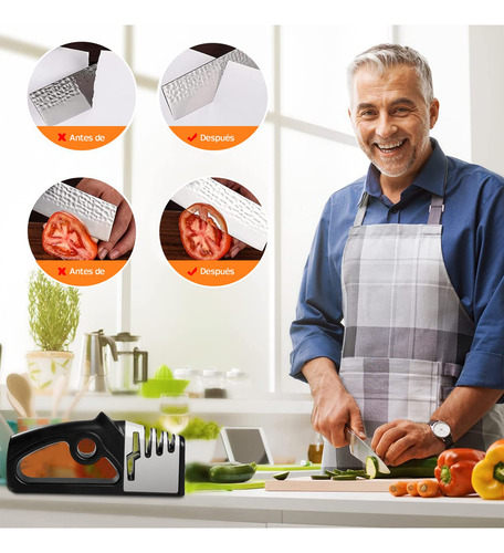 Afilador De Cuchillos Cocina 4 En 1,manual Profesional