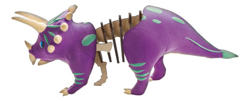 Dinosaurio Triceratops Para Armar Y Decorar Con Plastilina Color Multicolor