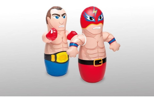 Porfiado Muñeco Inflable Boxeador Enmascarado Niños Niñas