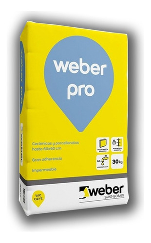 Pegamento Weber Pro Ceramica Porcellanato Bolsa 30kg !!