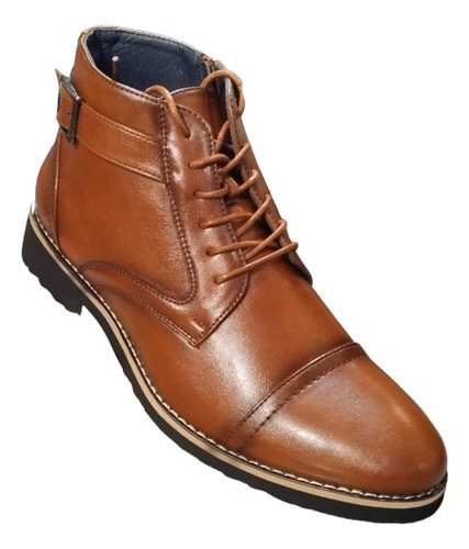 Botín Zapato Vestir Café Marrón Hombre Formal Casual