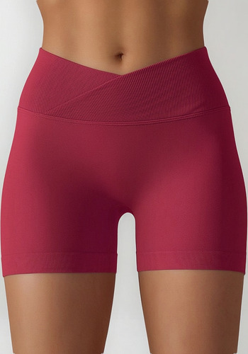 Pantalones Cortos Deportivos De Algodón De Cintura Alta Sin