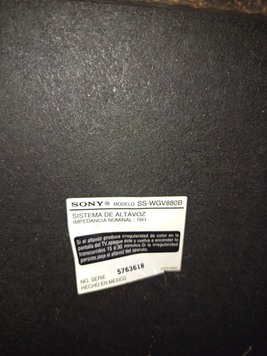 Módular Subwoofer Sony Genezi Gnx88 16 Ohms Funciona Al 100 Negro 150 W (Usado)