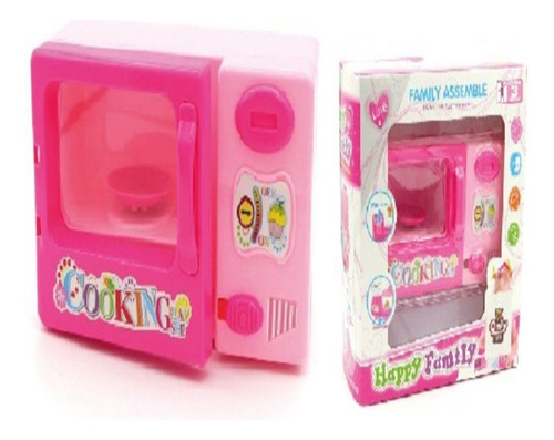 Mini Forno Micro-ondas Infantil Para Crianças E Bonecas