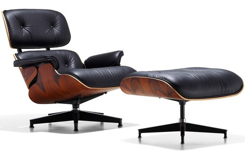 Herman Miller Chaise Lounge Sillon Y Ottoman Rose Wood Black