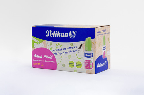 Corrector Liquido Pelikan Caja Con 10 Pzs De 20ml C/u
