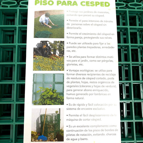 Imagen 6 de 10 de Piso Para Césped Verde 1,08 Mt2