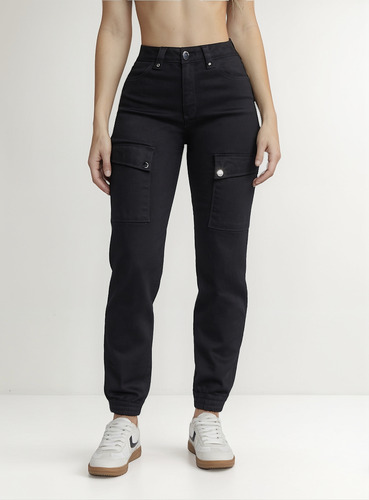 Pantalon Jogger Cargo Mujer Push Up Seven Jeans 0016ngro