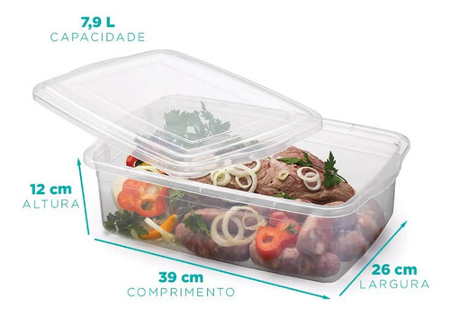 Pote Plástico Para Marmita Microondas Freezer 7.9l - Nitron