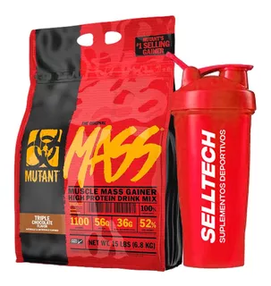 Ganador De Peso Mutant Mass 15 Lb Chocolate + Shaker