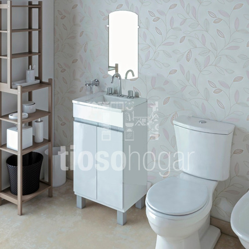 Vanitory Metal Baño 50cm + Mesada Bacha Patas Antihumedad