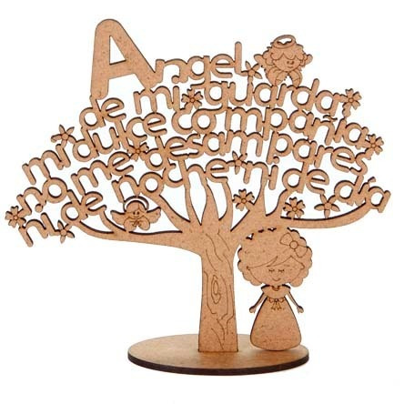 Árbol Con Oración, Angelito, Decoración 