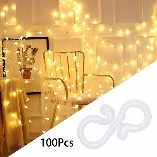 C-f 100 Uds Anillos Para Cortina De Ducha Luces Navideñas
