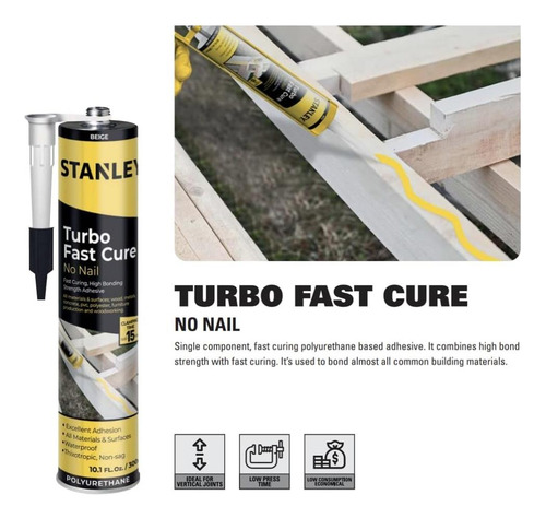 Stanley Turbo Fast No Adhesivo De Uñas -2x101 Floz De De