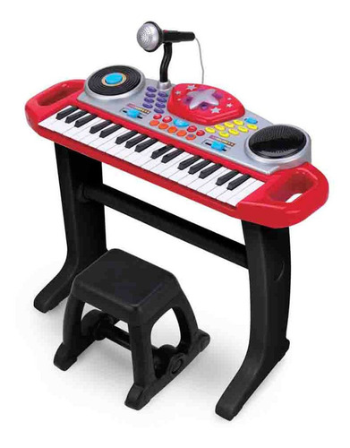 Imagen 1 de 4 de Piano De Juguete Teclado Musical P/ Niños +3 C/ Banquito