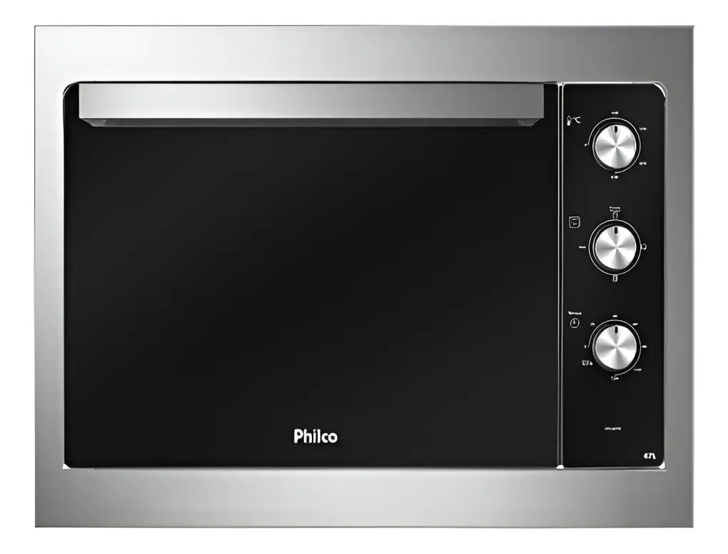 Forno Elétrico De Embutir Philco Pfe47e Esmaltado Dupla Resi Cor Aço escovado