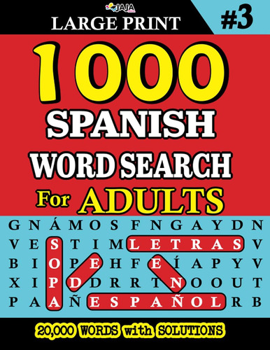 Libro: 1000 Spanish Word Search For Adults #3: Big Puzzle