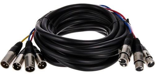 Cable De Serpiente Hembra Xlr Macho -4 Canales Xlr 20-2pzs