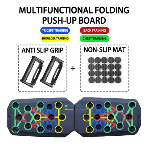 Tablero De Ejercicios Flexiones Lagartijas Color Negro