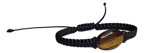 Pulsera De Cuarzos Con Hilo De Alta Resistencia Ojo De Tigre 8 Cm 25 Cm