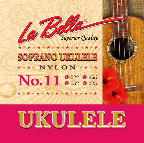 Cuerdas Para Ukulele Soprano Marca La Bella Made In Usa 