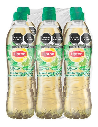 Lipton, Paquete De 6 Tés Helados Verde De 600 Ml