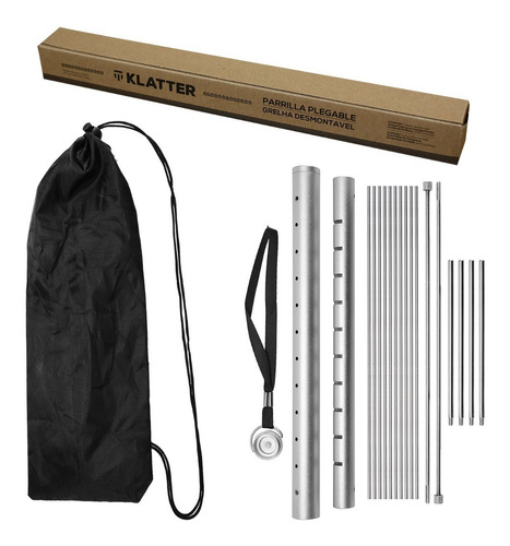 Imagen 7 de 8 de Parrilla Asador Plegable Portátil Con Funda Camping Klatter