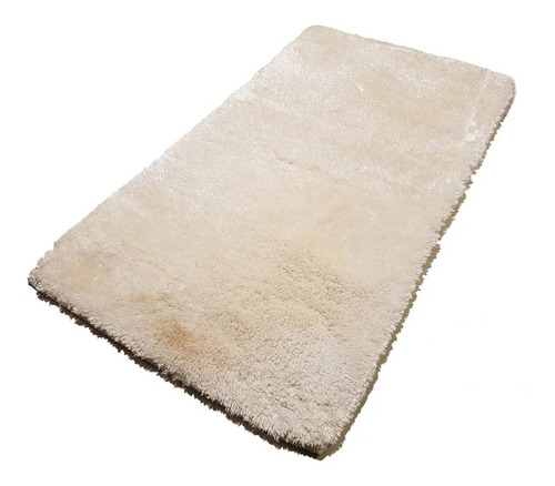 Carpeta Alfombra Shaggy Huron Blanca 80 X 150 Cm Soul 