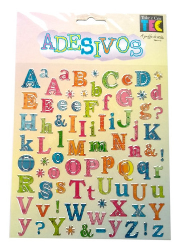 Imagem 1 de 4 de Adesivos Para Trabalhos Artesanais Letras Do Alfabeto