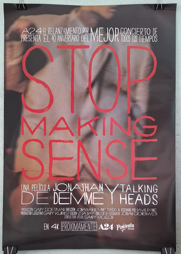 Poster Original De Cine Stop Making Sense (Usado)