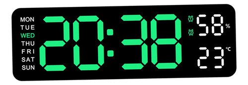 Relógio De Mesa Digital Relógio De Verde Claro Preto