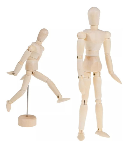 Adornos Y Objetos Para Pintar Maniquí Articulado 33cm Muñeco