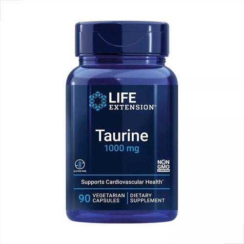 Life Extension Taurina 1000 Mg 90 Cápsulas Vegetales Sabor Sin Sabor