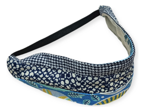 Vincha De Diseño Para El Pelo Tela Lgbt Upcycling Patchwork Patchwork Azules
