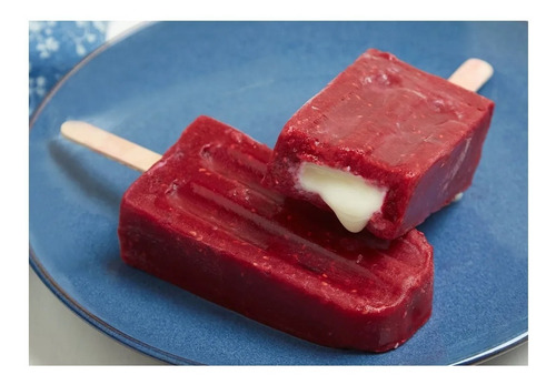 Molde Para Helado Palito Paletas Rellenas 4 Niños Color Rojo