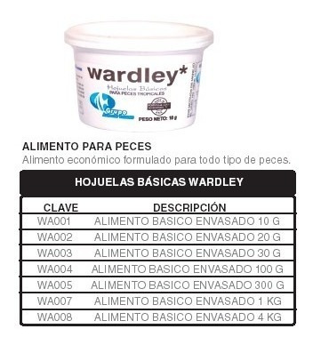 Imagen 5 de 6 de Lote 80 Wardley Alimento Basico 10,20,30 Y 100gr Hojuela Pez