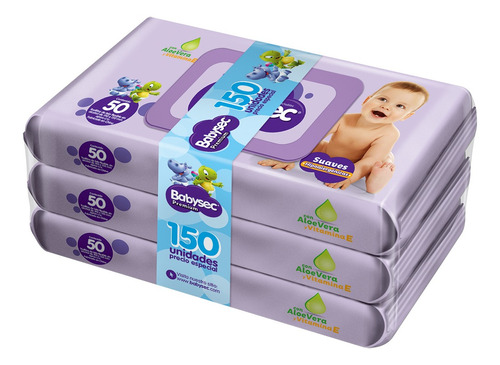 Toallas Húmedas Babysec Premium 150 Unid.