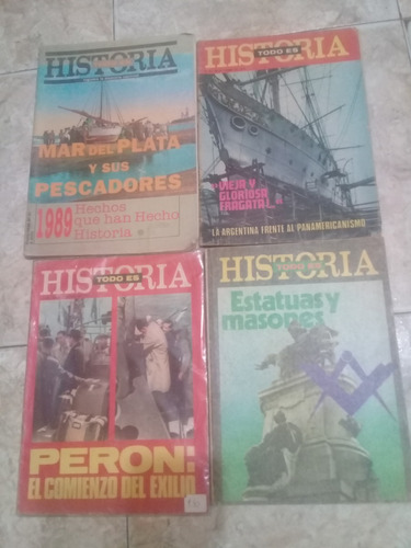 Lote De 4 Revistas  Todo Es Historia  Nº69, 97, 123 Y 271 
