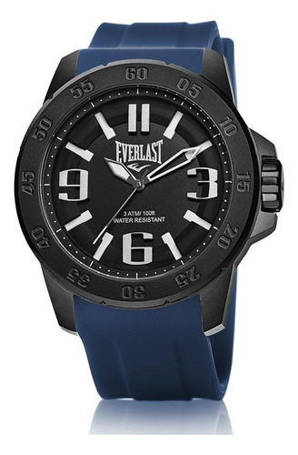 Relógio Masculino Everlast Azul Garantia De 2 Anos E6962