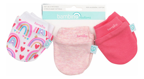 Set 3 Piezas Mitones Bambino Creations (niña) Multicolor